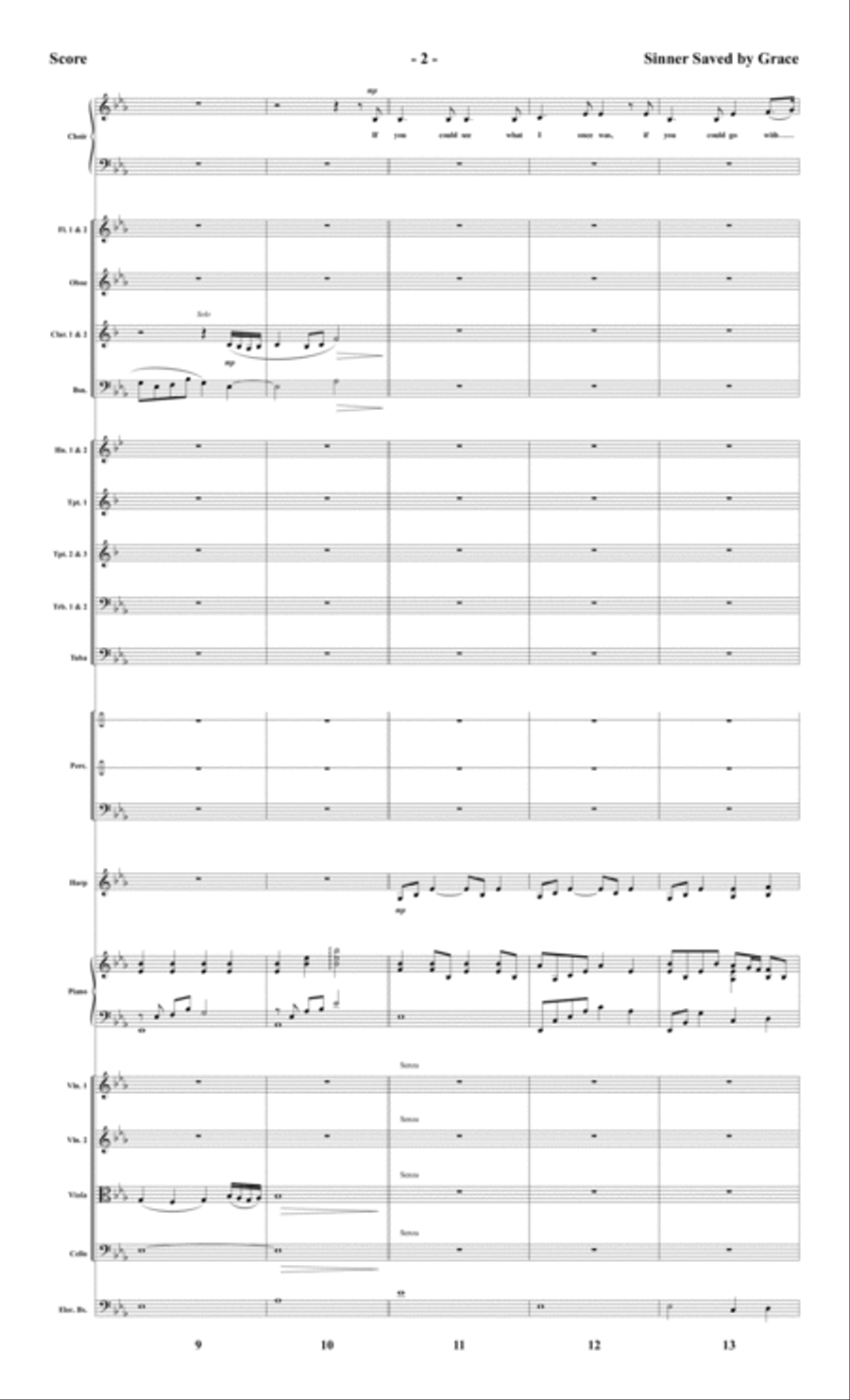 Sinner Saved by Grace - Orchestral Score and Parts Choir scores gallery preview page 4
