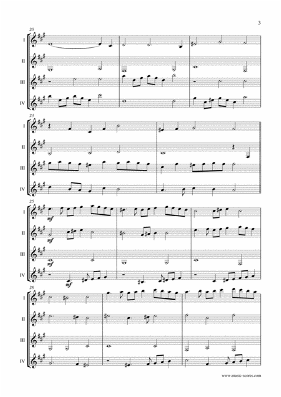 Festival Rondeau from Abdelazer - Trumpet Quartet Trumpet Solo scores gallery preview page 3