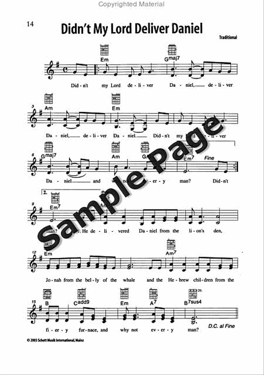 Best of Spirituals & Gospels Acoustic Guitar scores gallery preview page 15