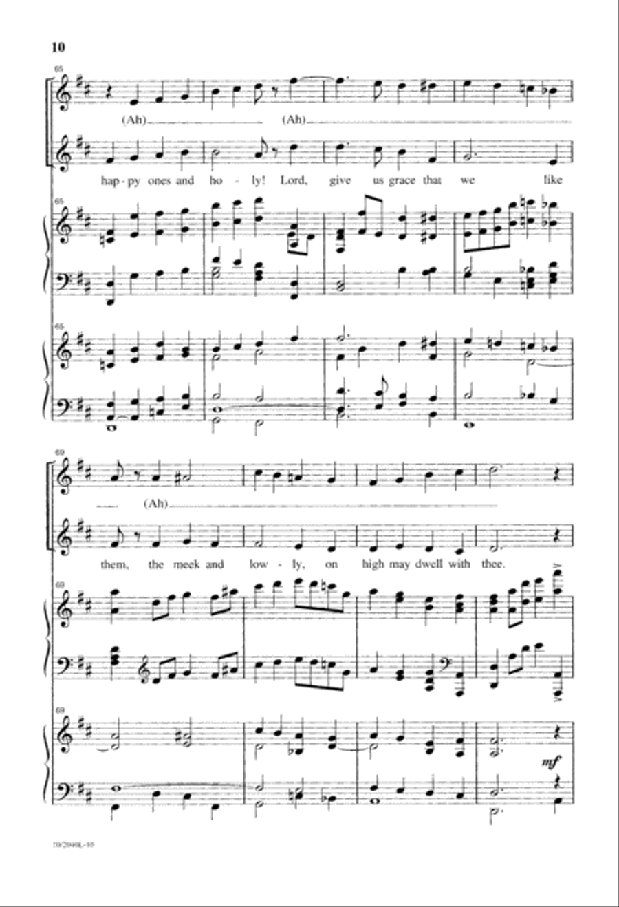 The Church's One Foundation 4-Part scores gallery preview page 10