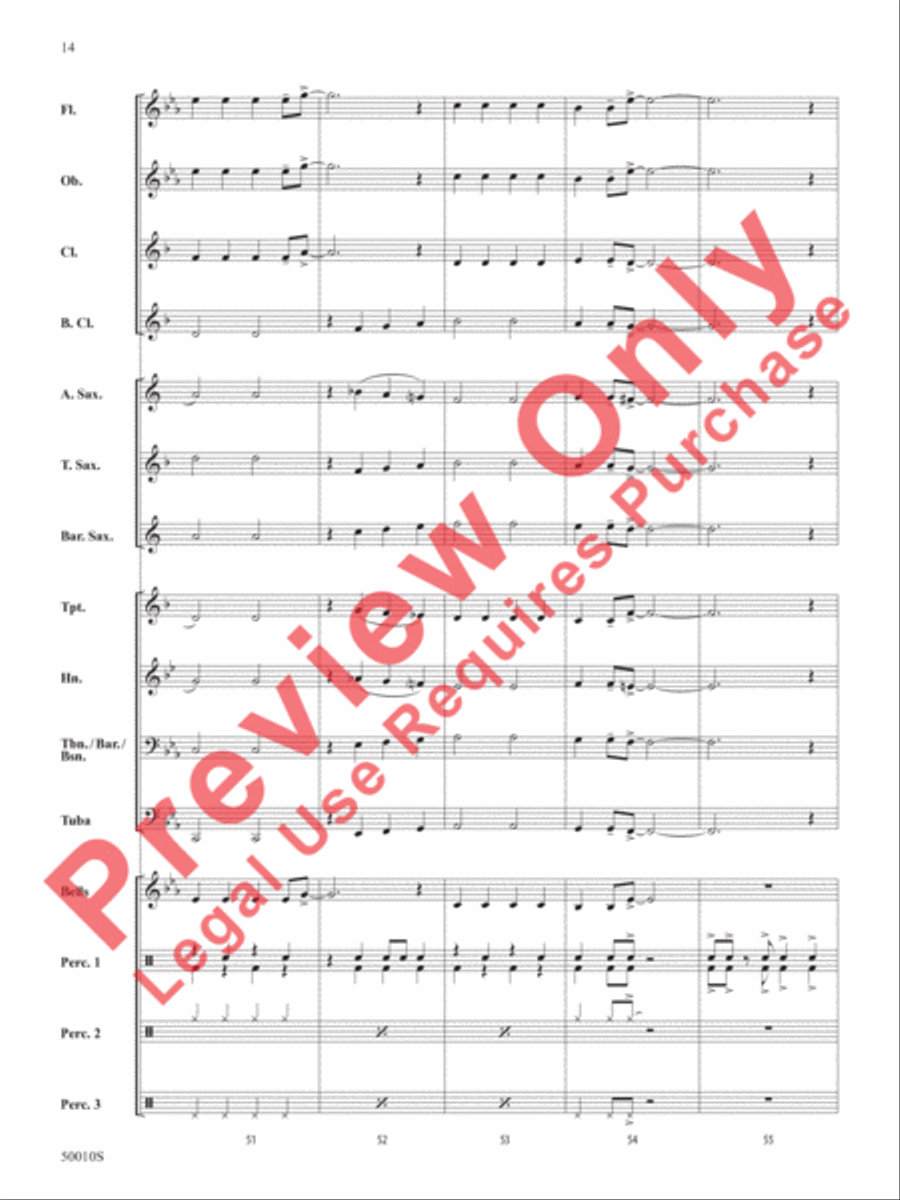 A Holiday Santa-bration Concert Band scores gallery preview page 15