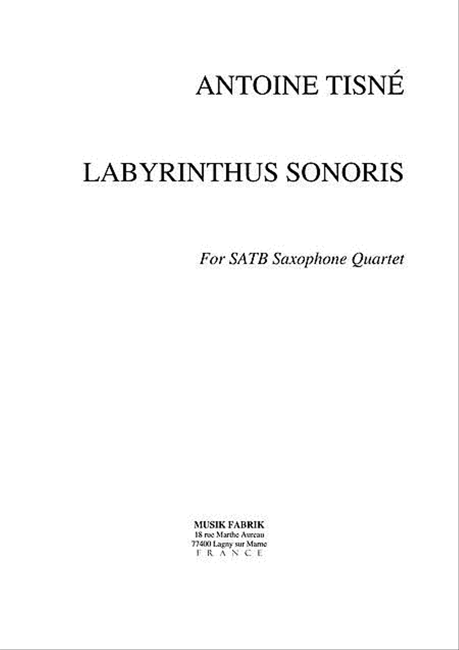 Labyrinthus Sonoris Labyrinthus Sonoris Saxophone Quartet scores gallery preview page 1