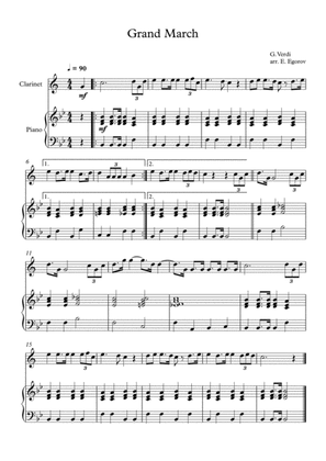 Grand March (Aida), Giuseppe Verdi, For Clarinet & Piano