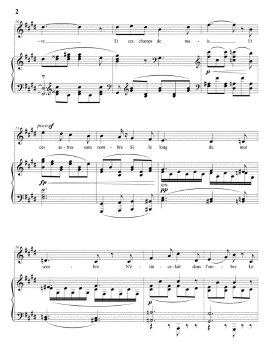 BERLIOZ: La captive (transposed to E major) Voice scores gallery preview page 3