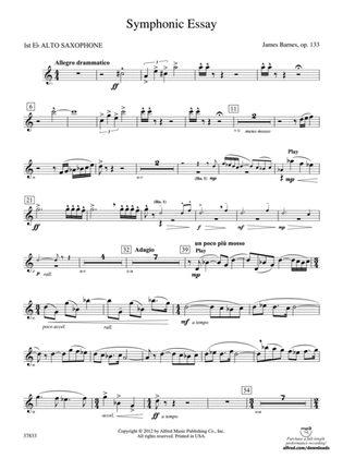 Symphonic Essay: E-flat Alto Saxophone