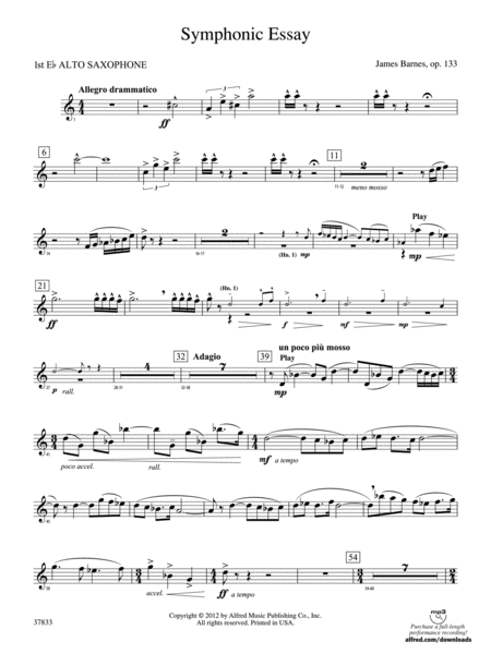 Symphonic Essay: E-flat Alto Saxophone