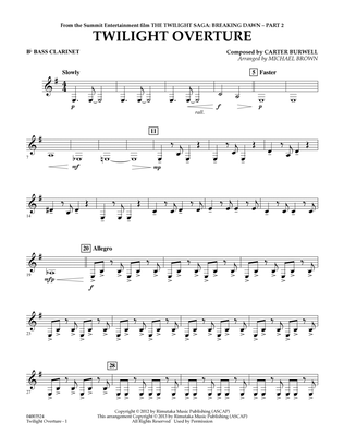 Twilight Overture (from The Twilight Saga: Breaking Dawn Part 2) - Bb Bass Clarinet