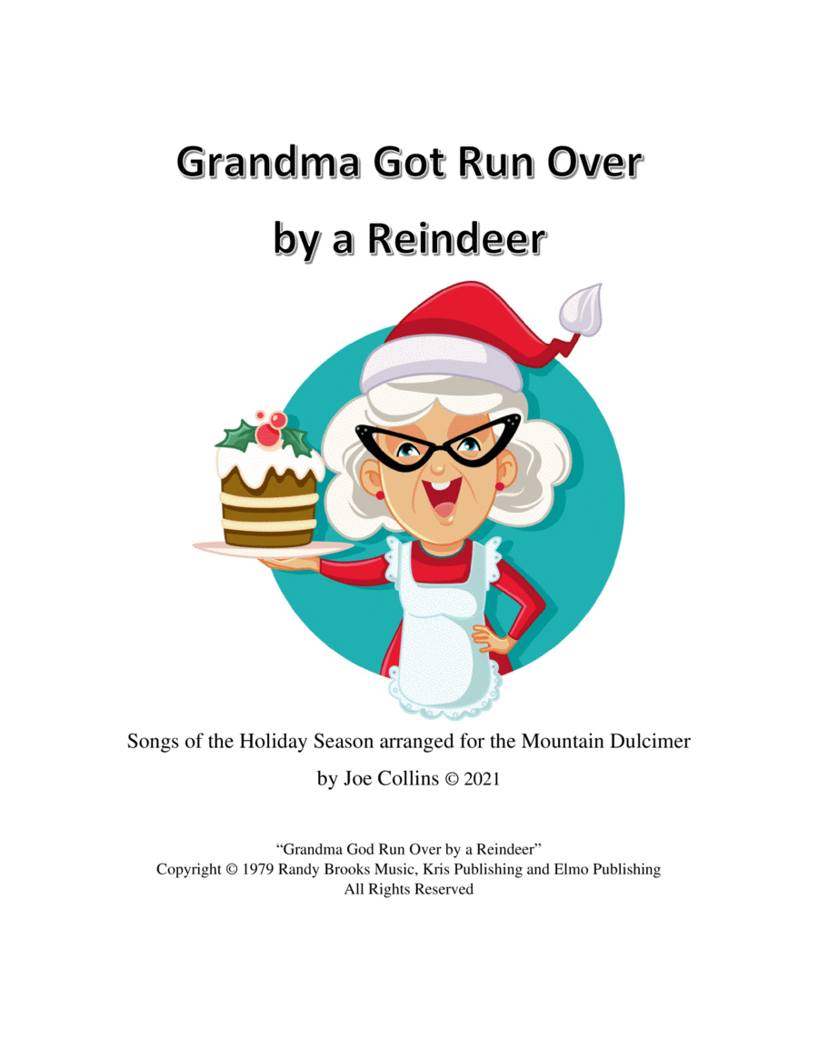 Grandma Got Run Over By A Reindeer Dulcimer scores gallery preview page 1