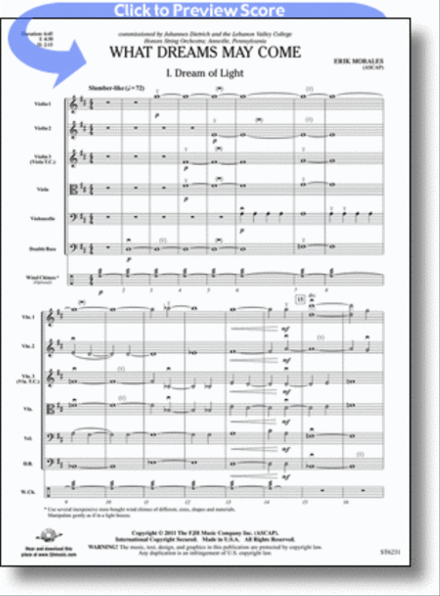 What Dreams May Come String Orchestra scores gallery preview page 1
