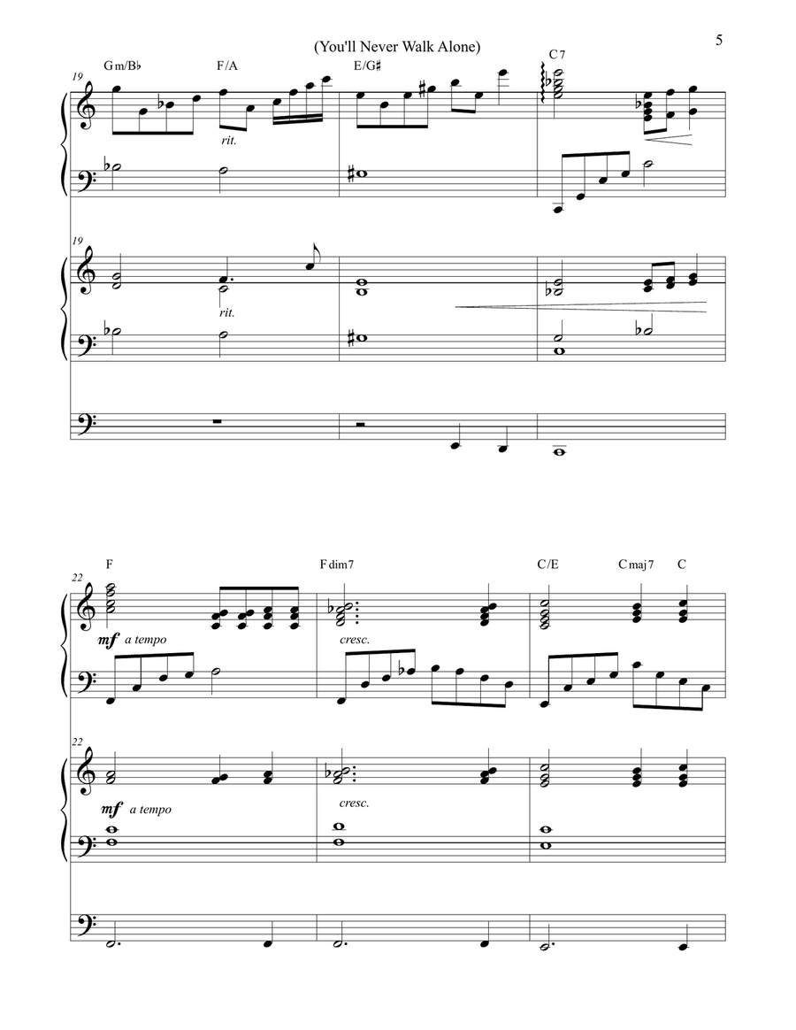 You'll Never Walk Alone Piano scores gallery preview page 5