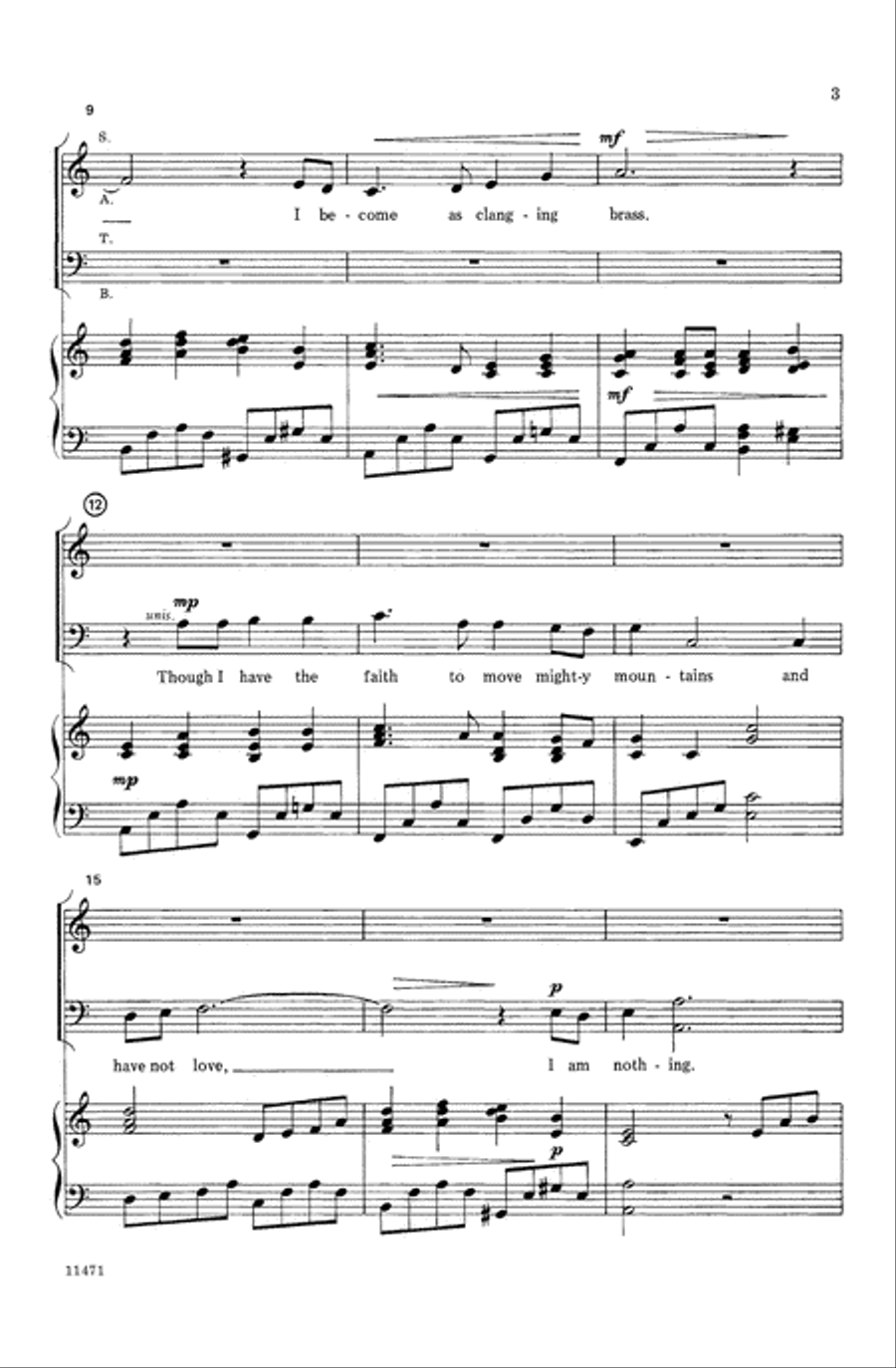 The Greatest of These Is Love 4-Part scores gallery preview page 3