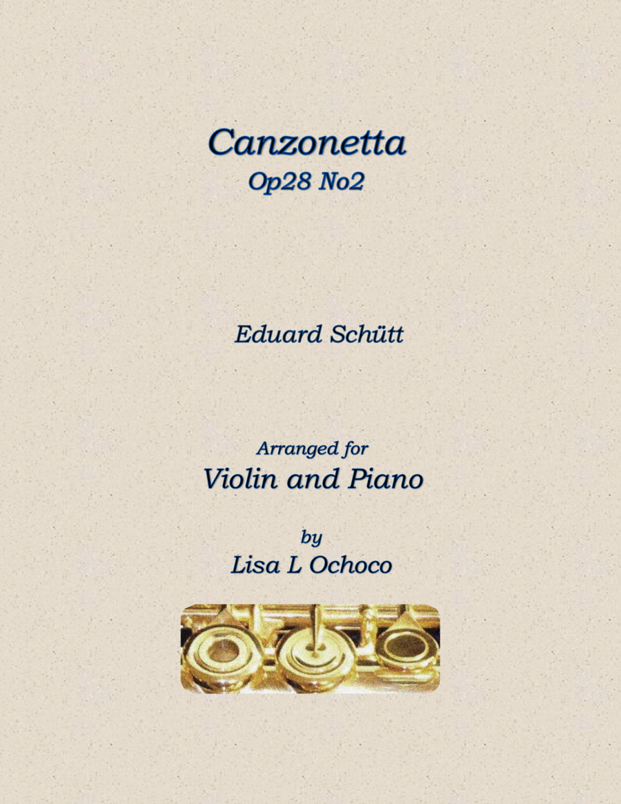 Canzonetta Op28 No2 for Violin and Piano Violin Solo scores gallery preview page 1