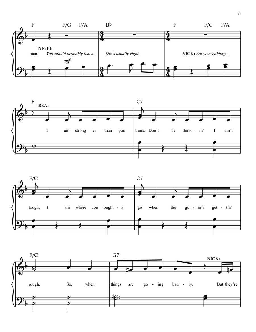 Right Hand Man (from Something Rotten!) Easy Piano scores gallery preview page 5