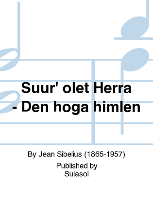 Book cover for Suur' olet Herra - Den höga himlen