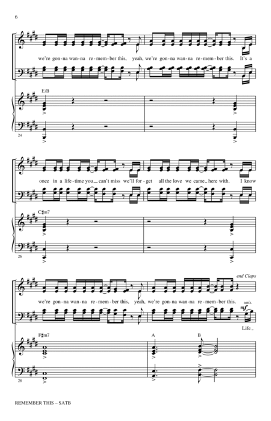 Remember This (arr. Roger Emerson) 4-Part scores gallery preview page 5