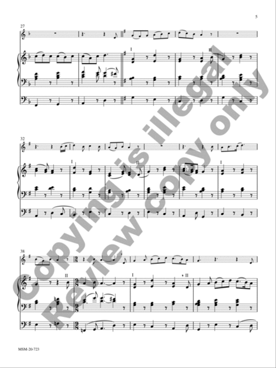 Christmas Carol Trilogy Trumpet scores gallery preview page 4