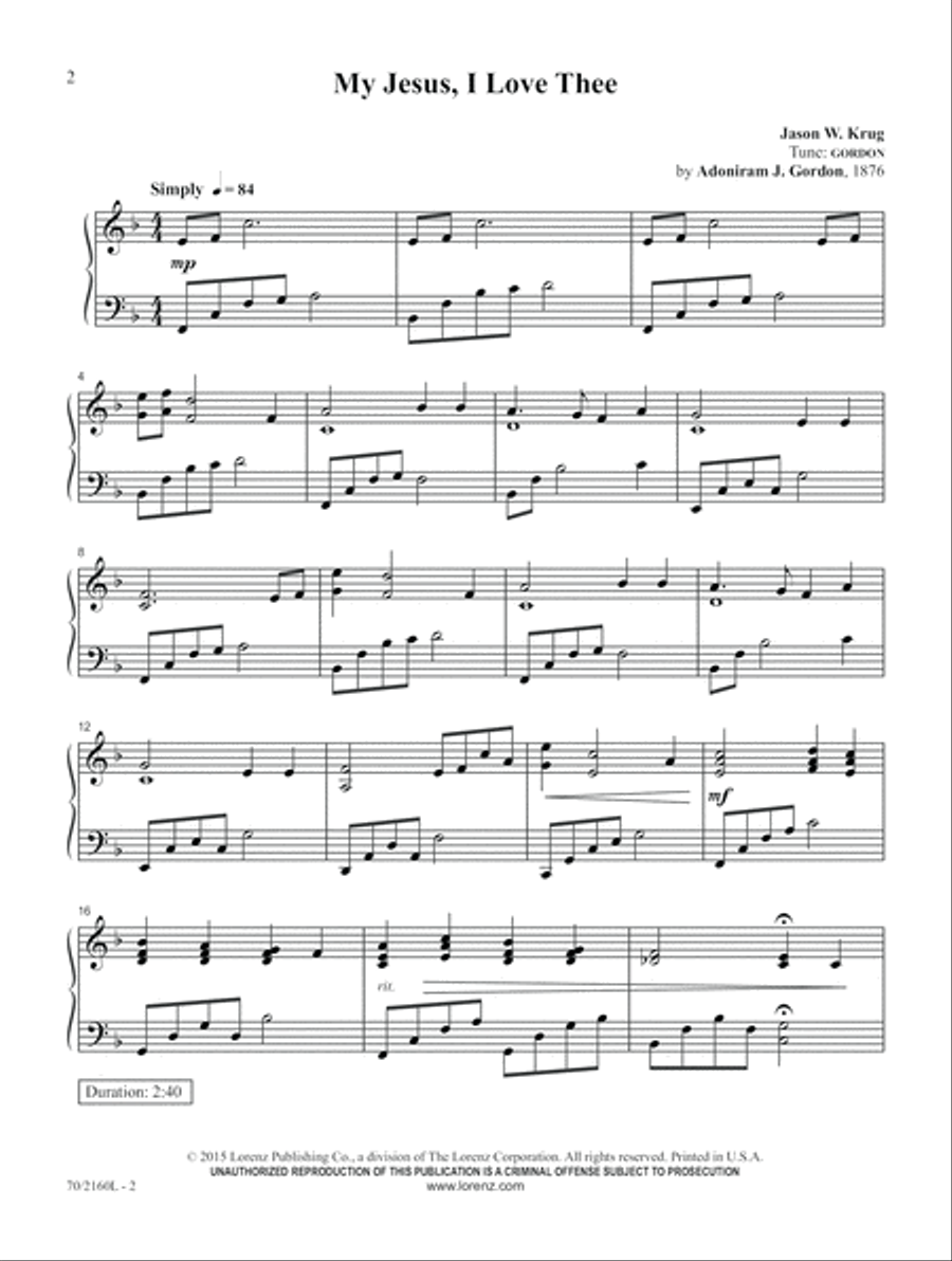 All to Him I Owe Piano Solo scores gallery preview page 2