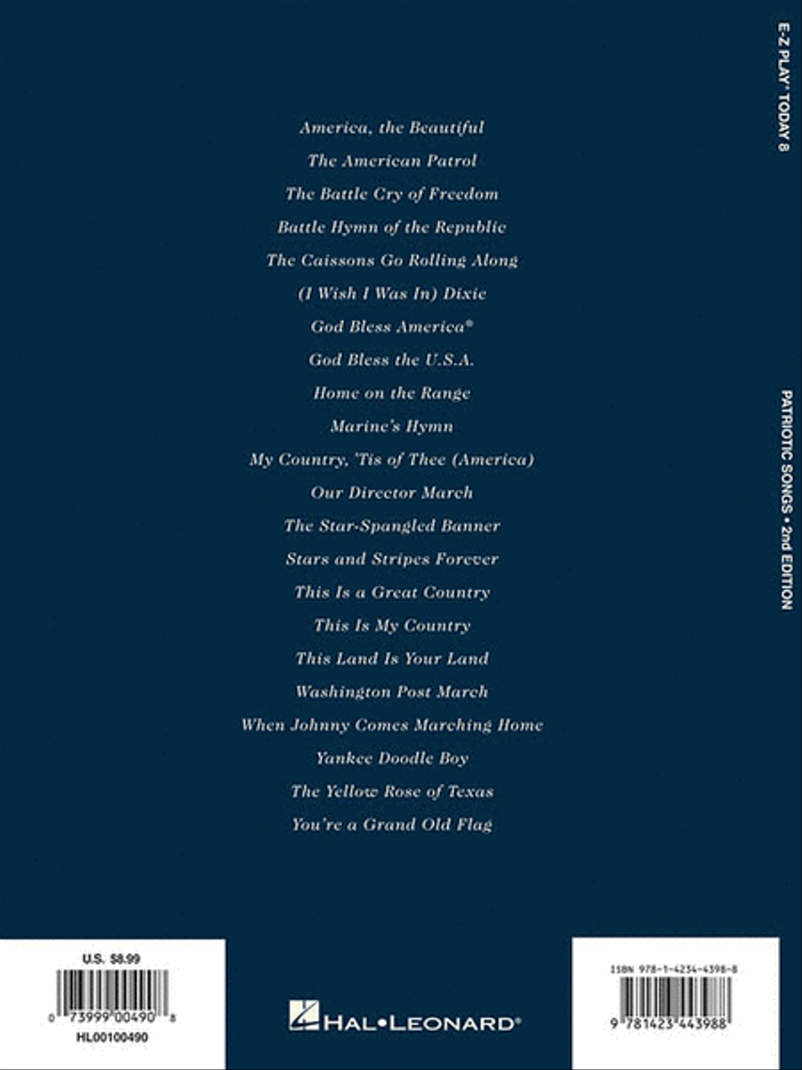 E-Z Play Today #8 - Patriotic Songs