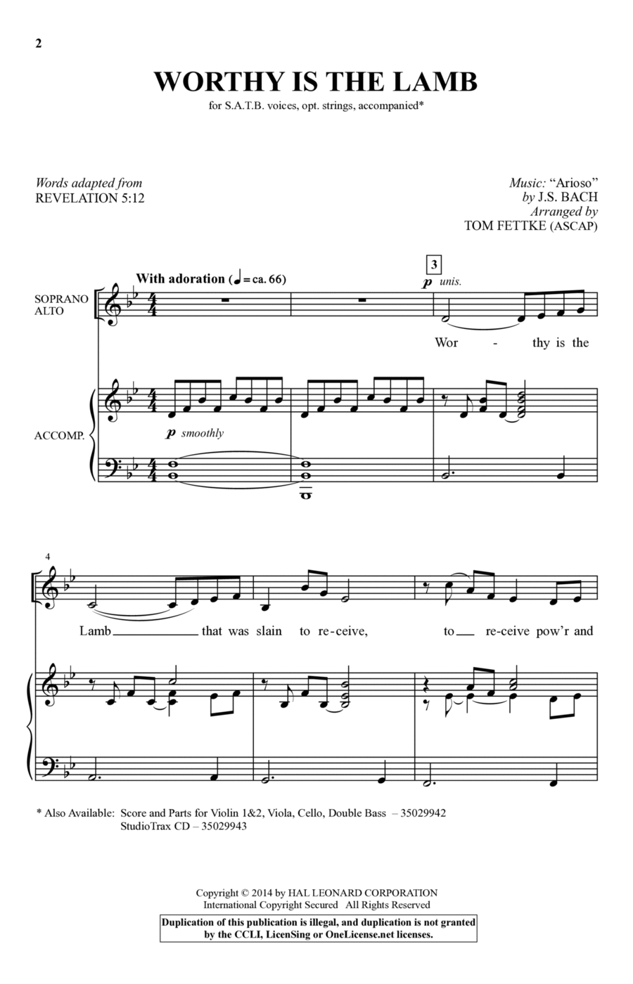 Worthy Is The Lamb Worthy Is The Lamb 4-Part scores gallery preview page 1