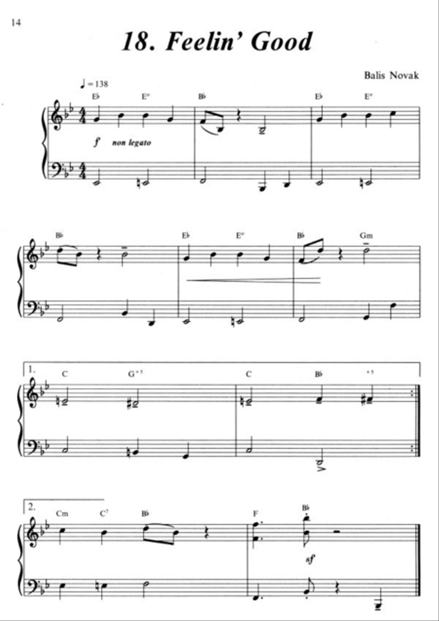 Feelin' Good Piano Solo scores gallery preview page 4