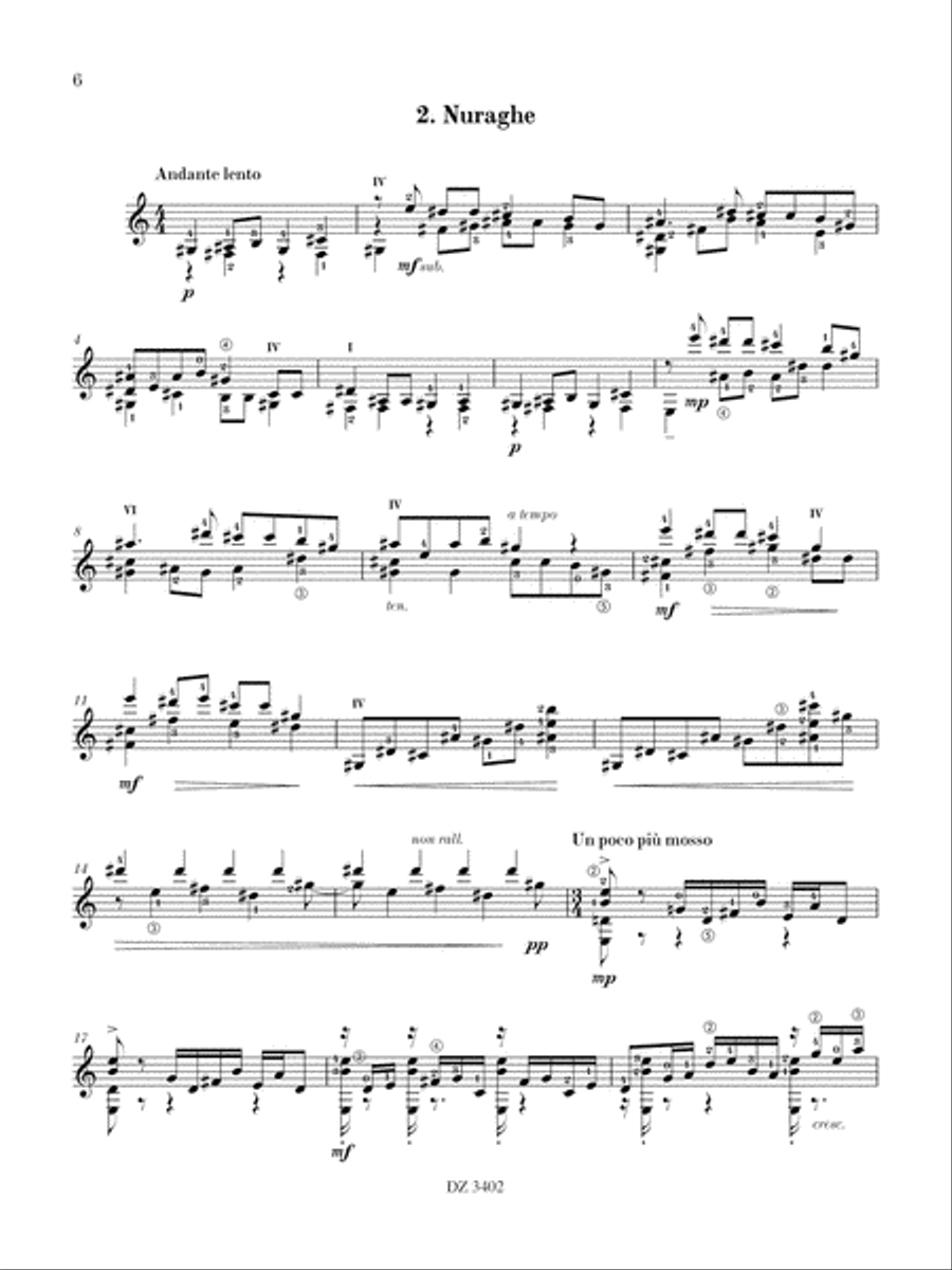 Sardegna Classical Guitar scores gallery preview page 6