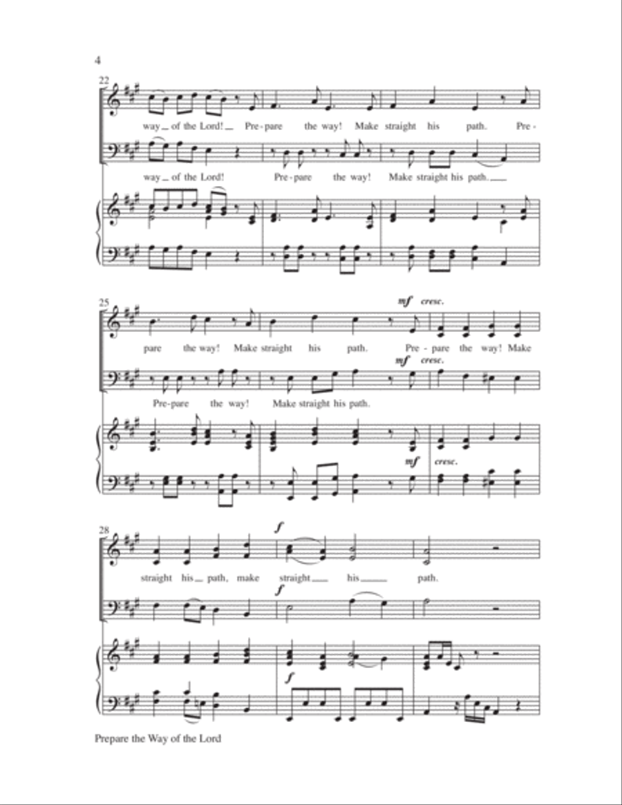 Prepare the Way of the Lord 4-Part scores gallery preview page 4