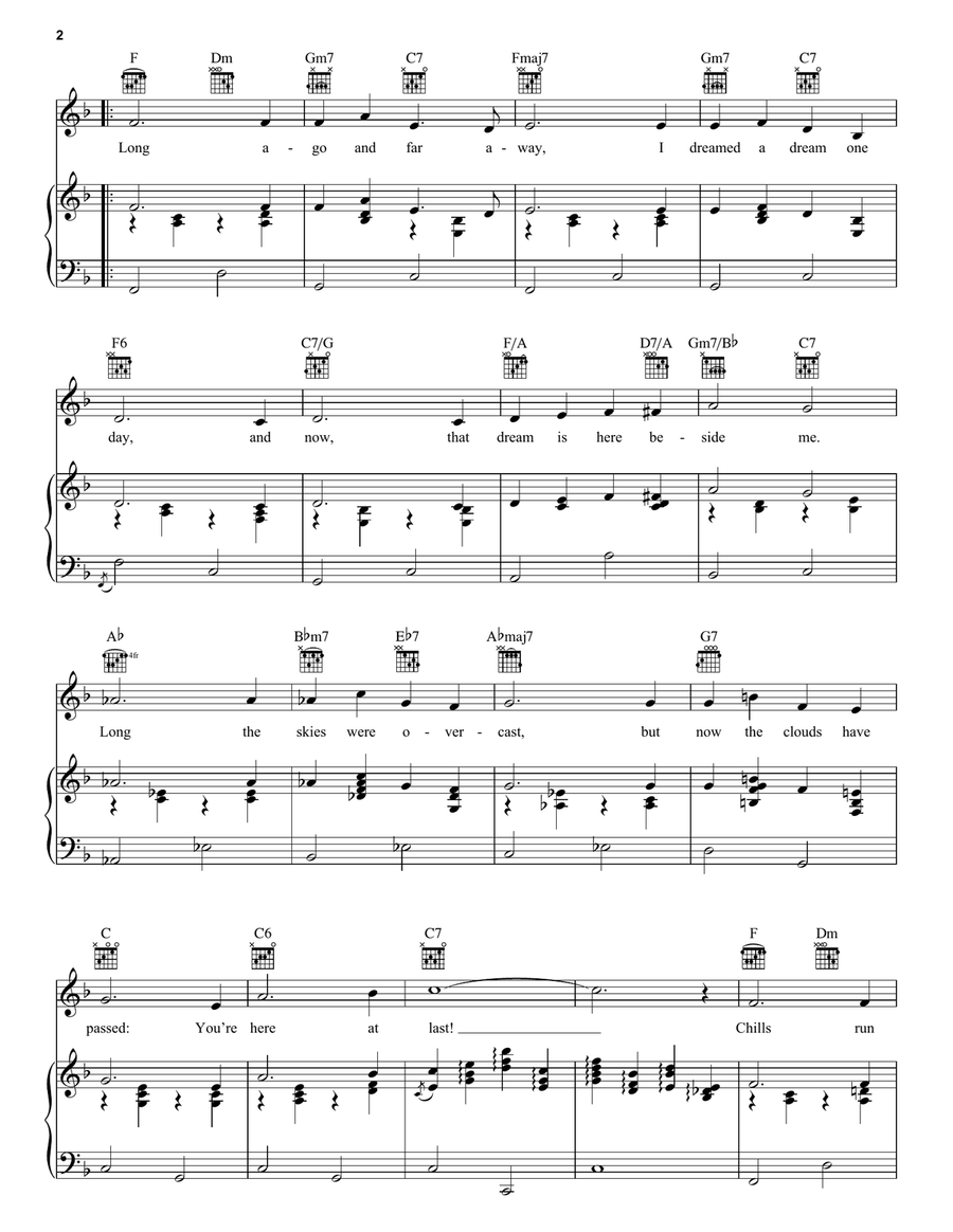 Long Ago (And Far Away) Piano, Vocal, Guitar scores gallery preview page 2