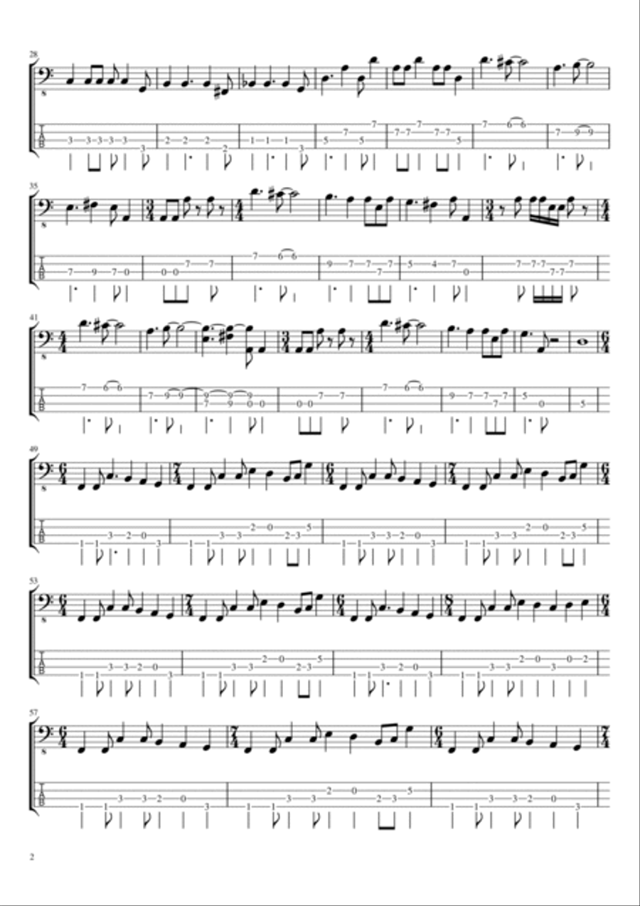 Freewill Guitar Tablature scores gallery preview page 2