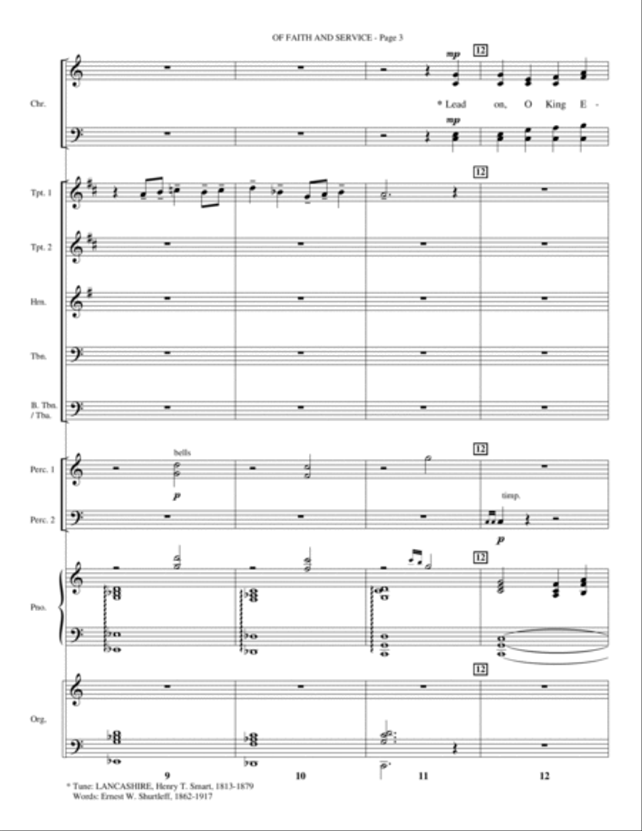 Of Faith And Service - Score Choir scores gallery preview page 3