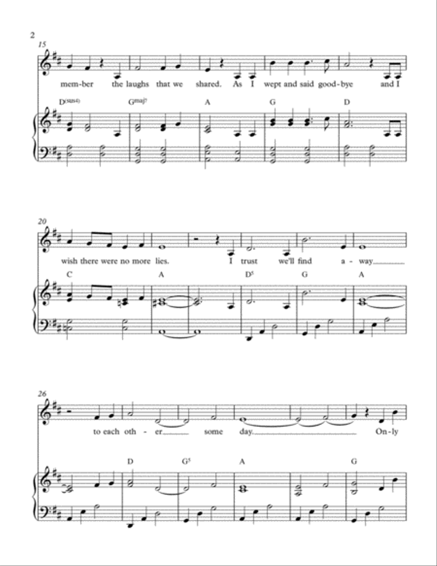 Only Time Will Tell Voice scores gallery preview page 2