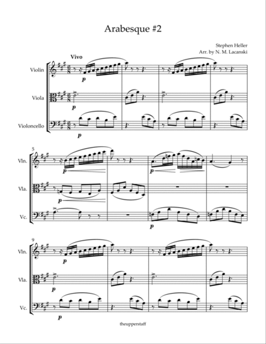 Arabesque #2 Arabesque #2 String Trio scores gallery preview page 2
