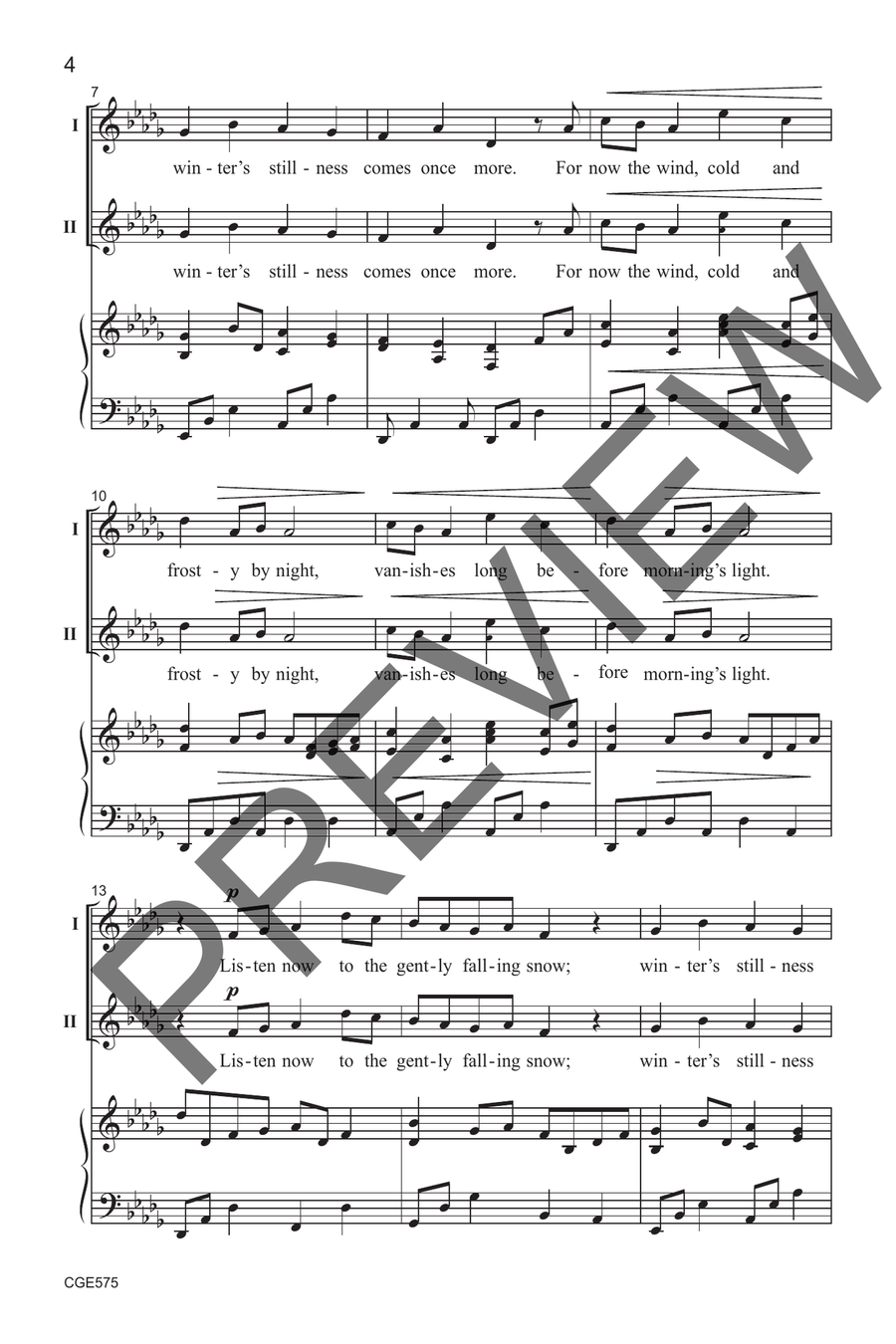 Winter's Stillness (Two-part) 2-Part scores gallery preview page 5