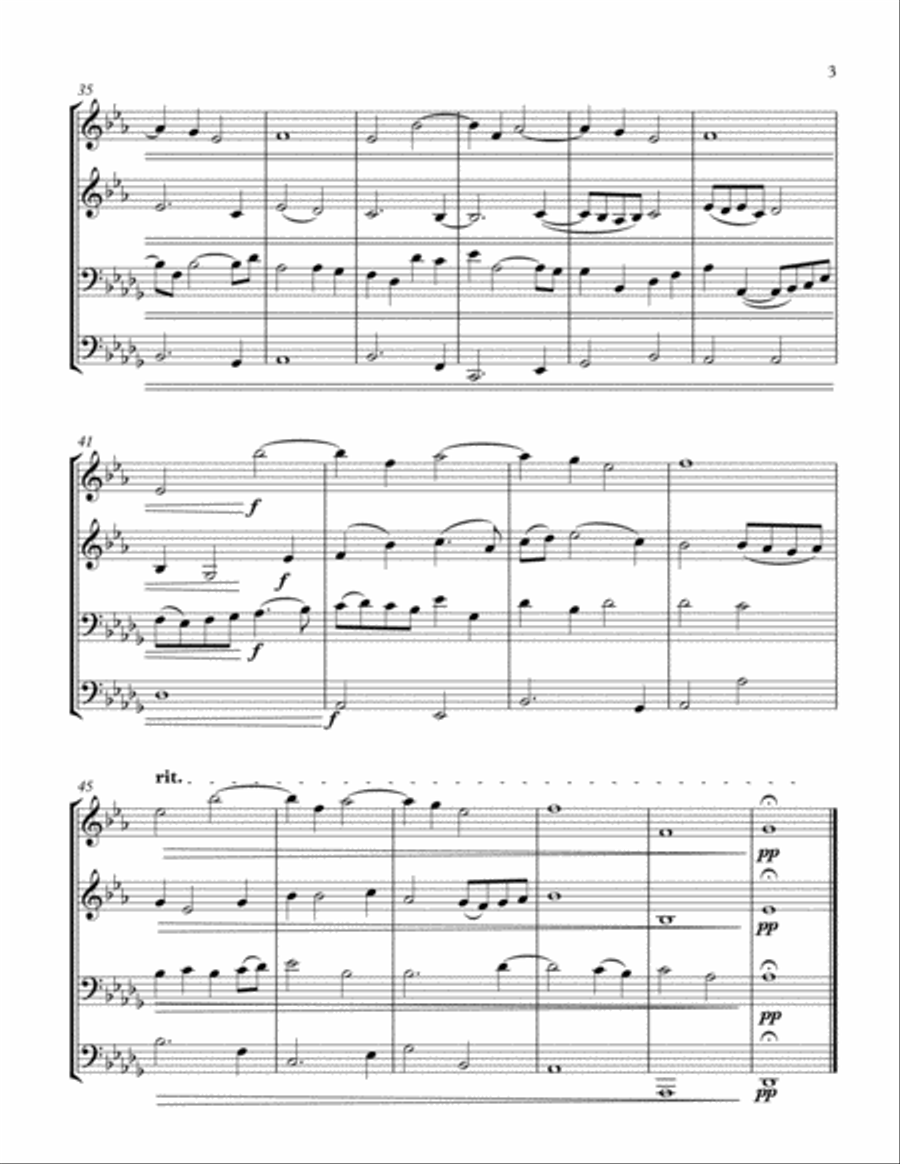 Madrigal for String Quartet (arranged for Brass Quartet) Choir scores gallery preview page 3
