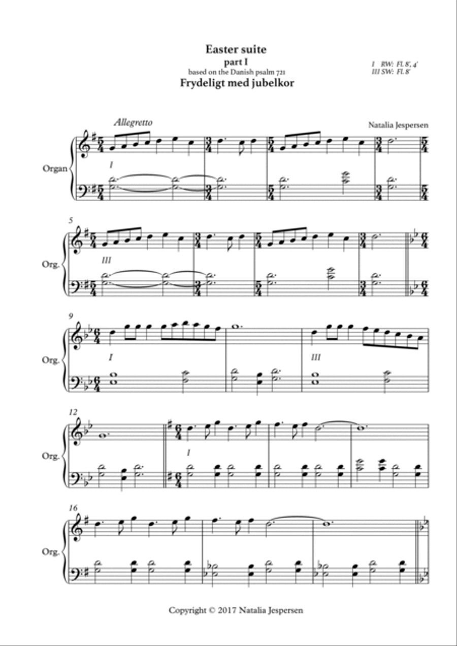 Easter Suite Organ Solo scores gallery preview page 2