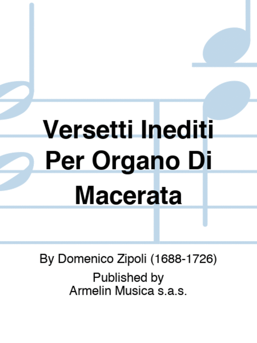 Versetti Inediti Per Organo Di Macerata Harpsichord scores gallery preview page 1