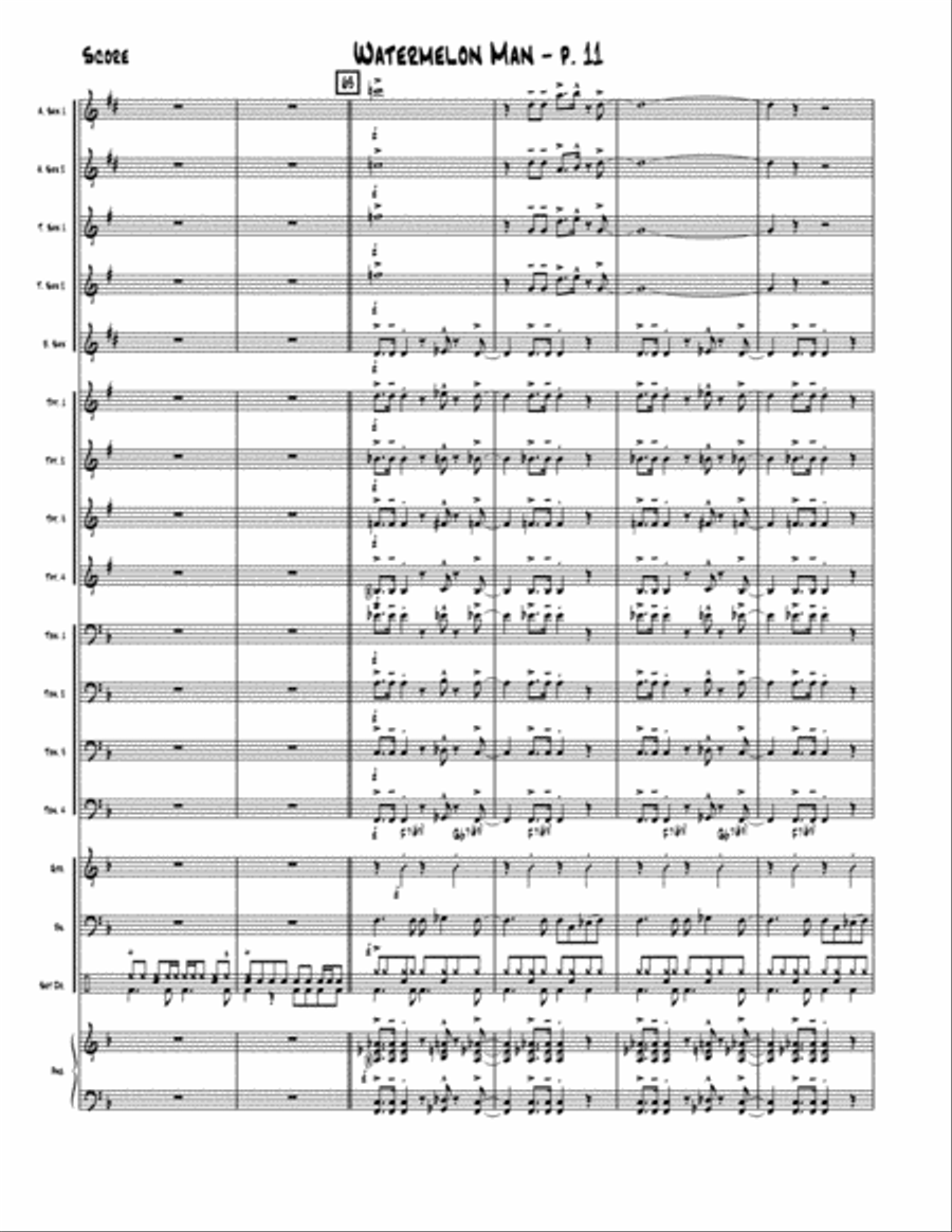 Watermelon Man Jazz Ensemble scores gallery preview page 12