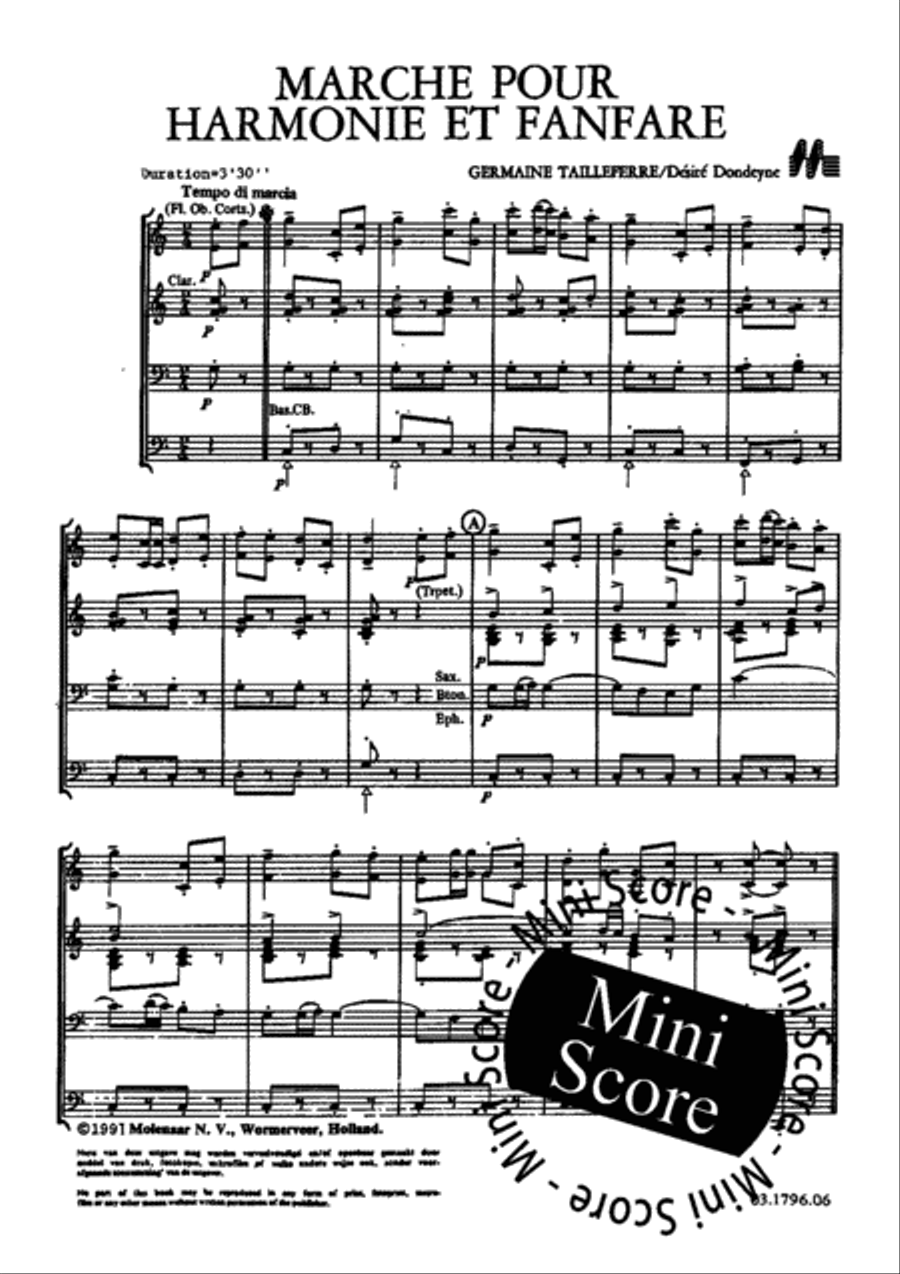 Marche Pour Harmonie ou Fanfare Fanfare Band scores gallery preview page 33