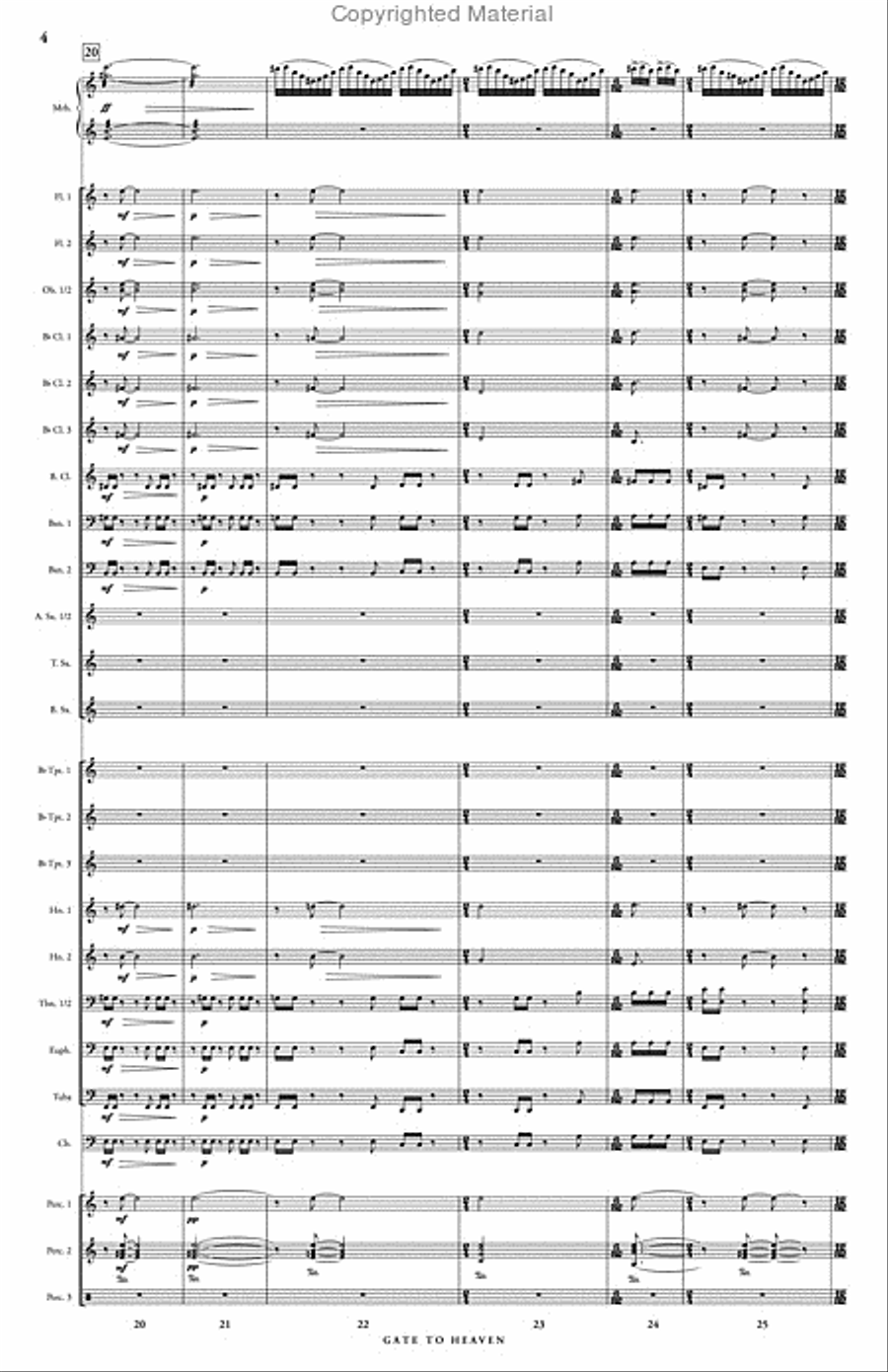Gate to Heaven (wind ensemble score) Concert Band scores gallery preview page 5
