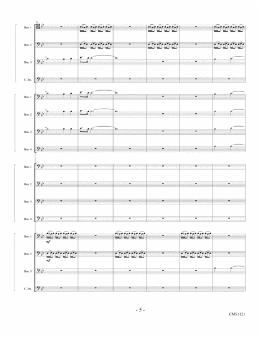 Echo of the Spheres Bassoon Quartet scores gallery preview page 5