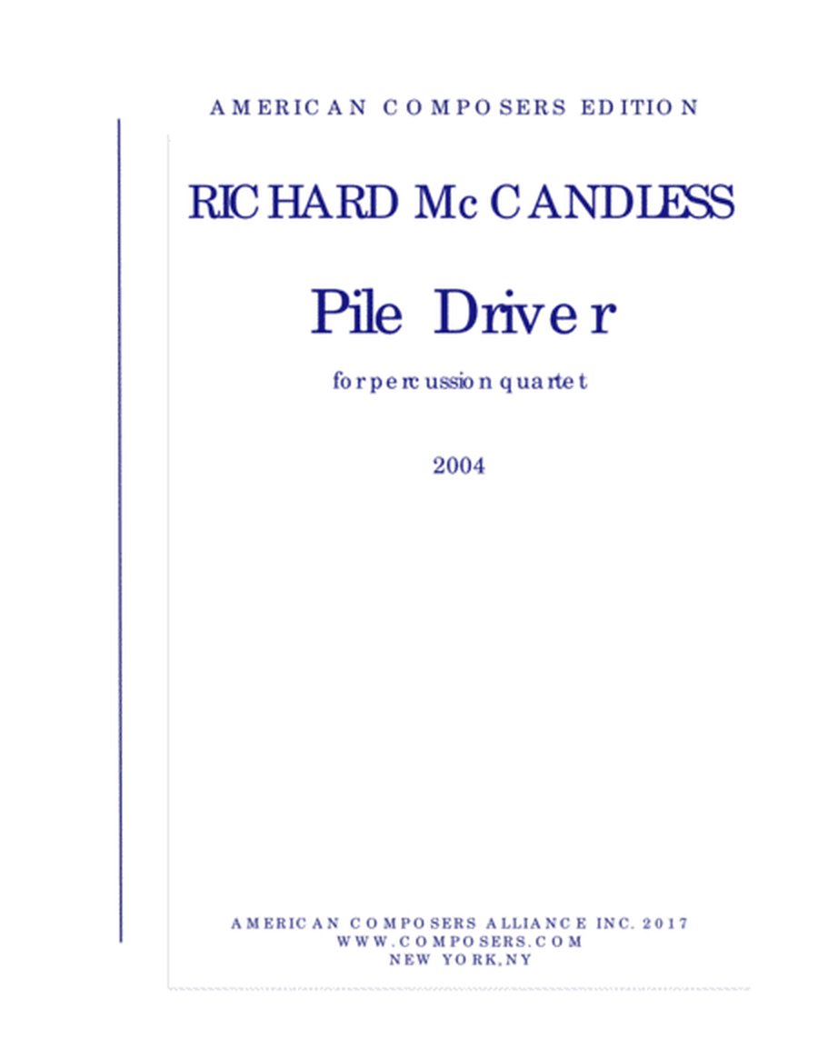 [McCandless] Pile Driver