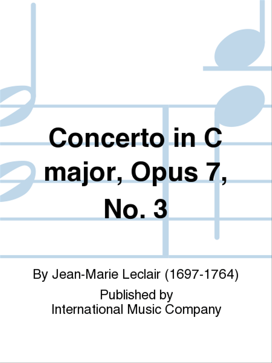 Concerto In C Major, Opus 7, No. 3 Flute Solo scores gallery preview page 1