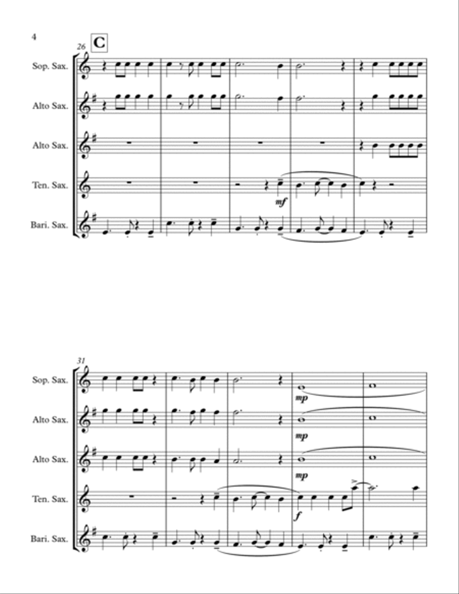 Africa Woodwind Quartet scores gallery preview page 4