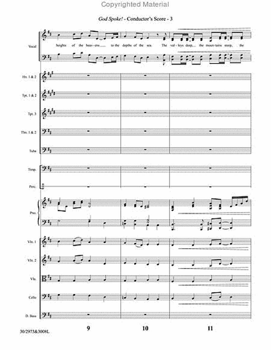 God Spoke! - Orchestral Score and Parts