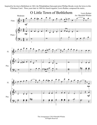 Christmas Duets for Flute & Piano: Little Town of Bethlehem