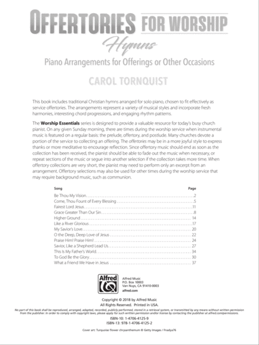 Offertories for Worship -- Hymns Piano Solo scores gallery preview page 2