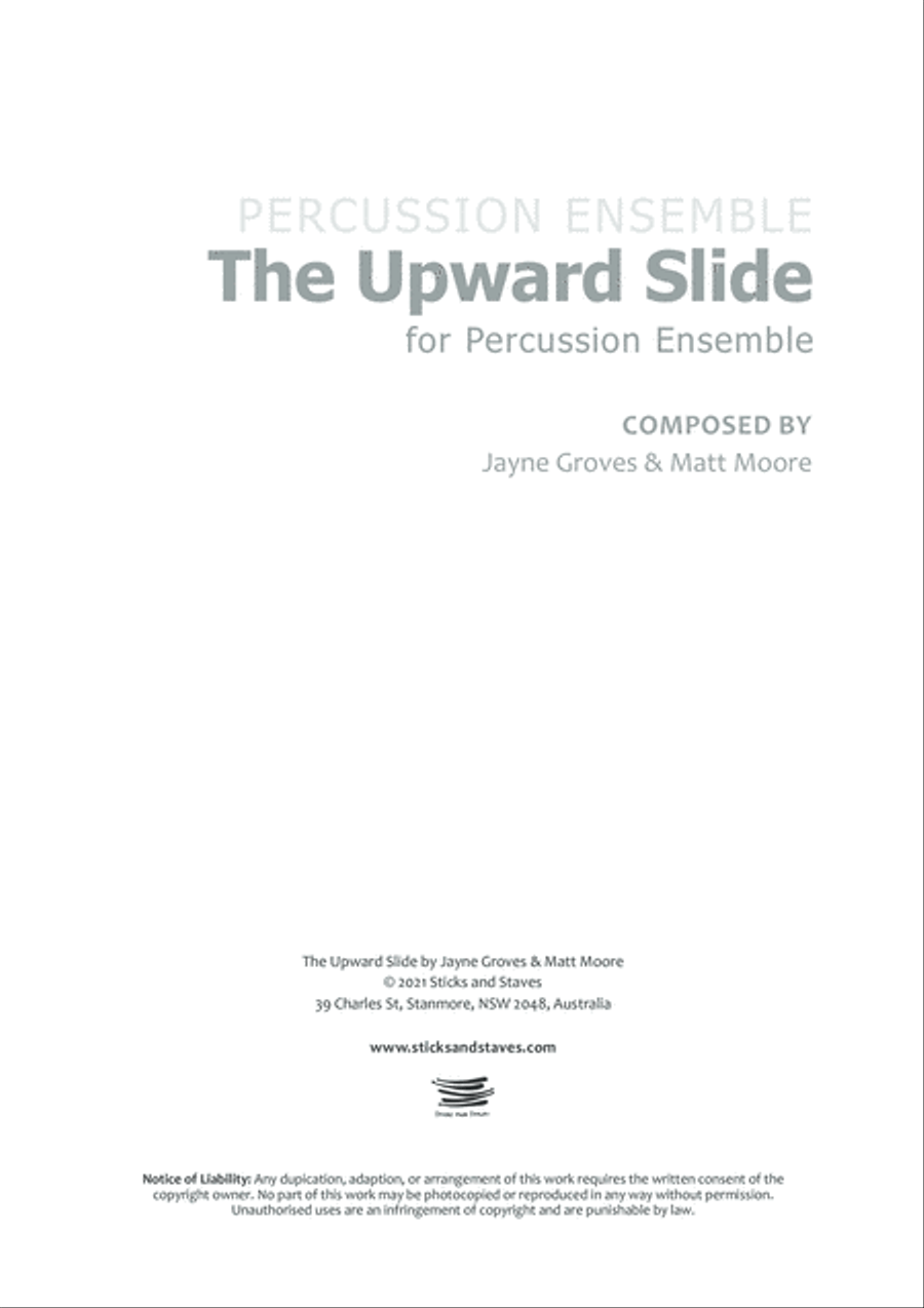 The Upward Slide Percussion Ensemble scores gallery preview page 2
