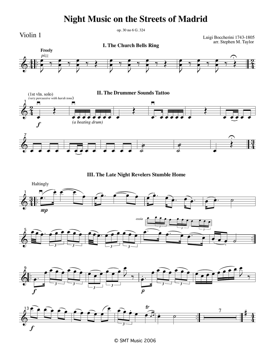 Boccherini Music from Master and Commander (arr. for String Quartet) op. 6 No. 30) String Quartet scores gallery preview page 1