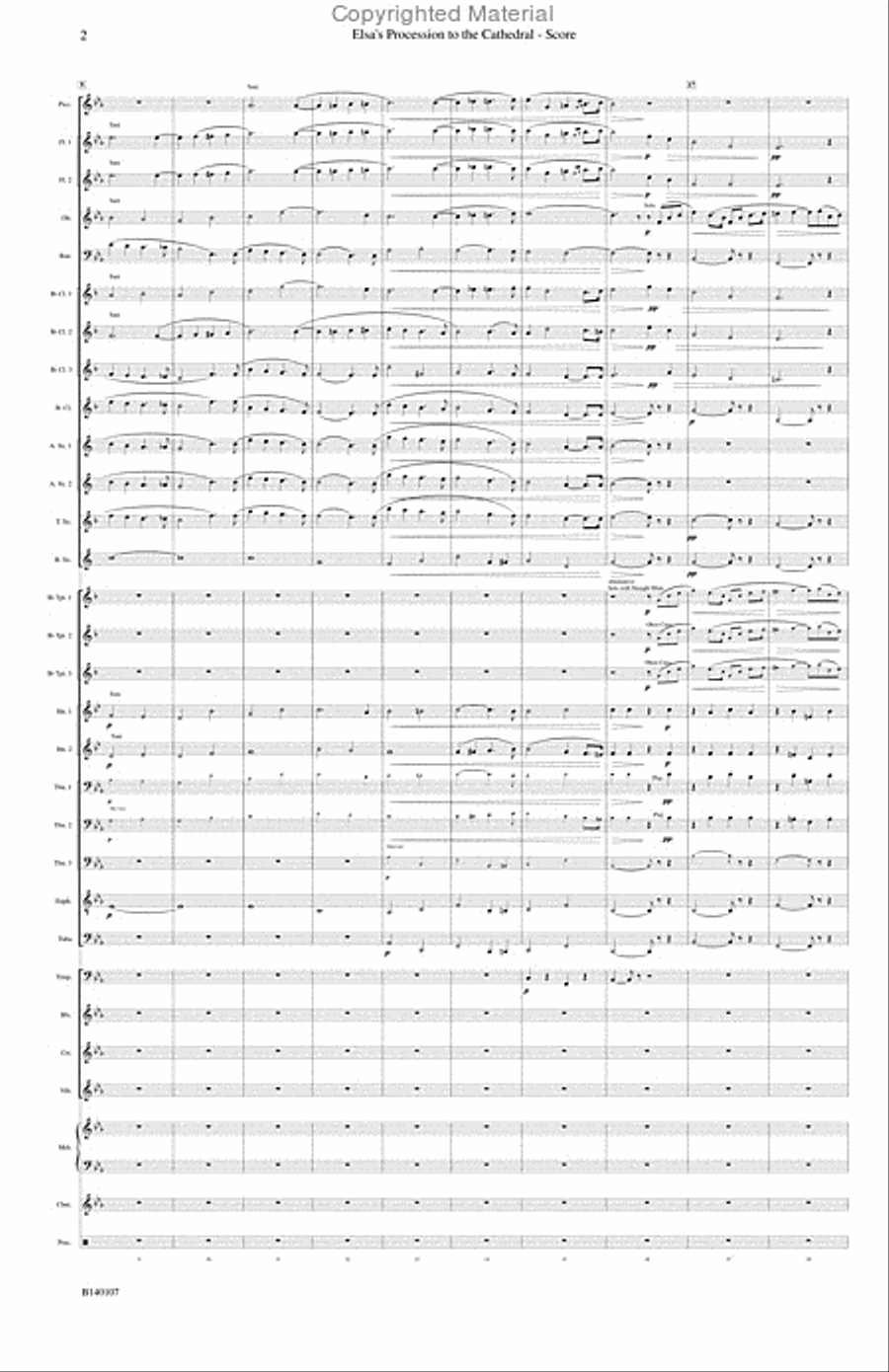 Elsa's Procession to the Cathedral Concert Band scores gallery preview page 3