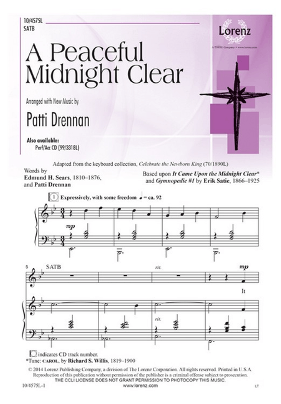 A Peaceful Midnight Clear 4-Part scores gallery preview page 1