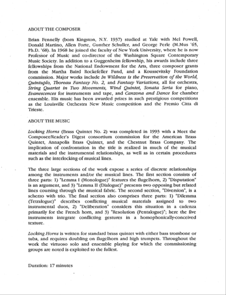 [Fennelly] Locking Horns Brass Ensemble scores gallery preview page 4